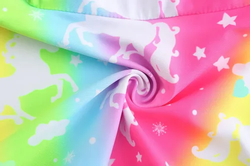 Vista 7 de Traje de baño de unicornio de una pieza para niñas, traje de baño de sirena, traje