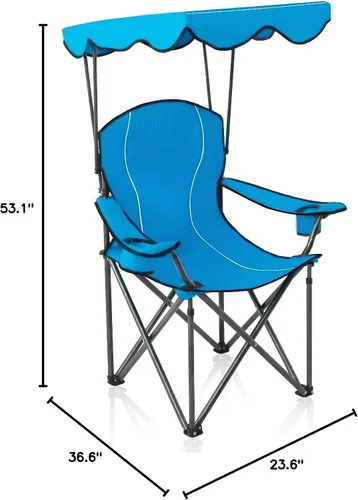 Vista 3 de ALPHA CAMP Sillas de camping con toldo resistente con sombrilla ajustable Heavy duty 400 LBS, Steel Frame, Sturdy, Ergonomic,600D Oxford fabric
