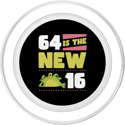 Vista 2 de 64 Is The New 16 64th bisiesto año broma de fiesta de cumpleaños PopSockets MagSafe PopGrip para iPhone