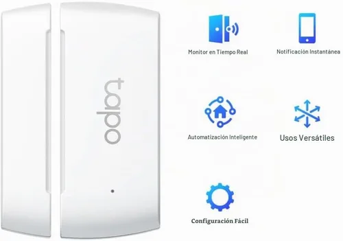 Vista 4 de Kit de inicio del sensor Tapo de TP-Link: "1 x Hub H100" + "1 x Sensor de movimiento T100" + "1 x Sensor de contacto T110