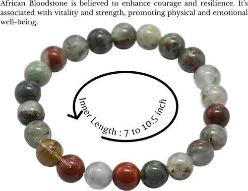 Vista 128 de Amazing Gemstone Crystal Bracelet for Women Men's Gifts - Protection Healing Crystal Bracelet - 8mm Gemstone Beaded Stretchable Bracelet Pulseras