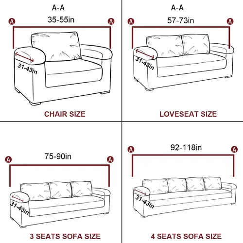 Vista 5 de vctops Funda elástica para sofá de 4 plazas de terciopelo de felpa, 1 pieza, con parte inferior elástica, protector de muebles suave y esponjoso