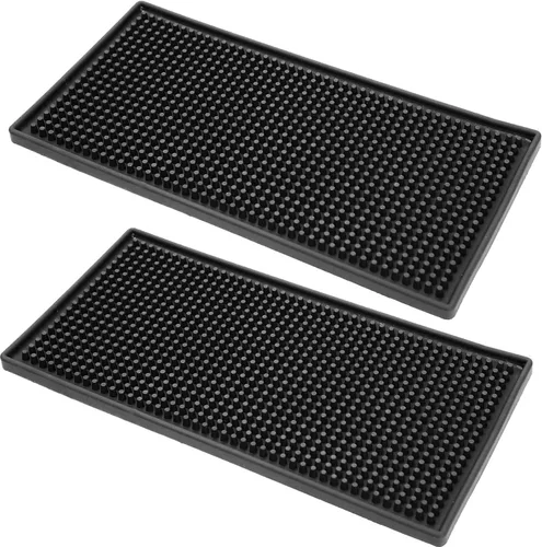 Vista 8 de KINJOEK Tapete de barra de 6 x 12 pulgadas, tapete de goma antideslizante para secado de derrames, para encimera, cóctel, barman café, bebidas