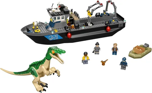 Vista 7 de LEGO Jurassic World Baryonyx Dinosaur Boat Escape 76942 Kit de construcción; juego de juguete genial para niños creativos; nuevo 2021 (308 piezas)