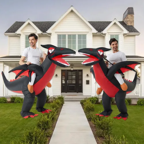 Vista 9 de DAHAKII Disfraz inflable de Navidad, decoración de Navidad, disfraz inflable para adultosdesfile de Navidad