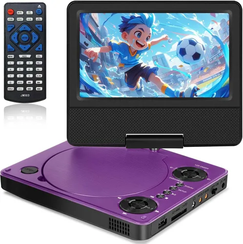 Vista 10 de HotHat Reproductor de DVD portátil de 7.5 "pantalla giratoria HD para niños Azul