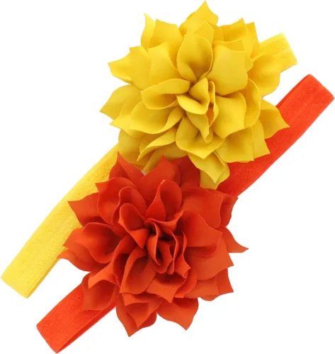 Vista 12 de Diademas de flores de pétalos para bebés y niñas, par elástico para niños pequeños