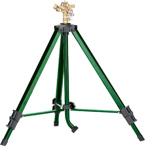 Vista 10 de Orbit - Paquete de 2 aspersor de impacto de latón resistente de 1/2 pulgada en base de trípode de metal ajustable de 22 a 48 pulgadas
