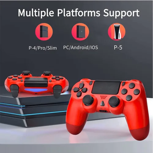 Vista 2 de 2 Pack Wireless Controller for PS-4 Compatible with P4 ProSlim Console with Charging Cable Wireless Joystick P-4 Remote Controller with Motion