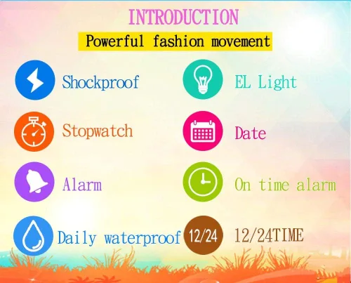 Vista 8 de Gosasa Reloj luminoso impermeable masculino y femenino del silicón del electrón los 164.0 ft de los relojes LED de los deportes de Digitaces