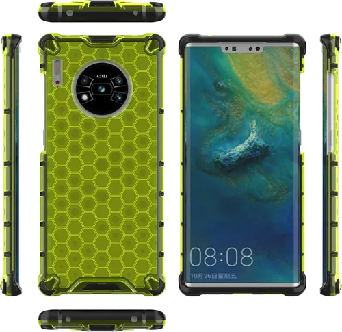 Vista 142 de Pzwoxukhov Funda compatible con Huawei Nova 3i, compatible con Huawei P Smart+ 2018 Honeycomb Anti-Drop Shock-Absorbing Case Negro