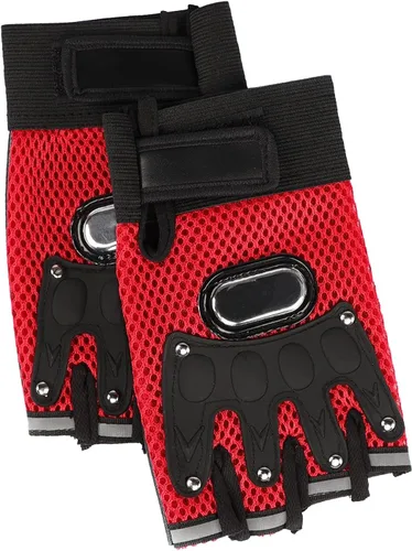 Vista 5 de IPENNY Guantes de entrenamiento unisex para hombre y mujer, guantes de ciclismo de medio dedo, transpirables, elásticos, guantes de ciclismo