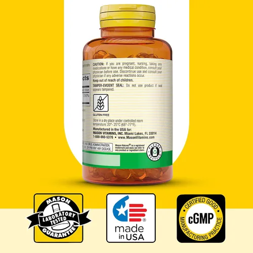 Vista 6 de MASON NATURAL Vitamina D3 2,000 UI Ultra Fuerza, Apoya la Densidad Ósea, Fuerza y Salud Inmune, 300 Cápsulas Blandas