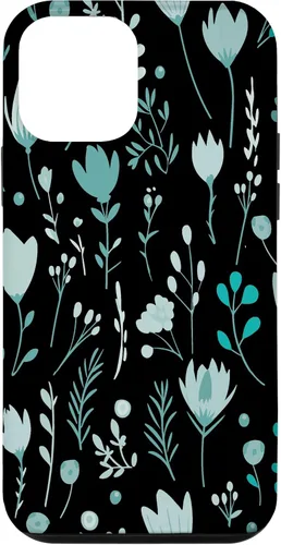 Vista 16 de Teal Floral Flowers Wildflowers Garden Botanical Love Case for iPhone 17
