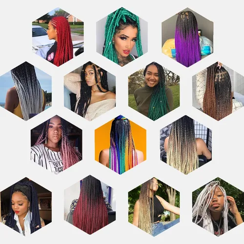 Vista 5 de Beige (613#) 6 paquetes de cabello trenzado de 24 pulgadas, de fibra sintética, sin picazón, extensiones de cabello para trenzar jumbo, textura