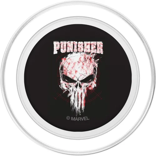 Vista 2 de Marvel The Punisher Skull Splattered Logo PopSockets MagSafe PopGrip para iPhone