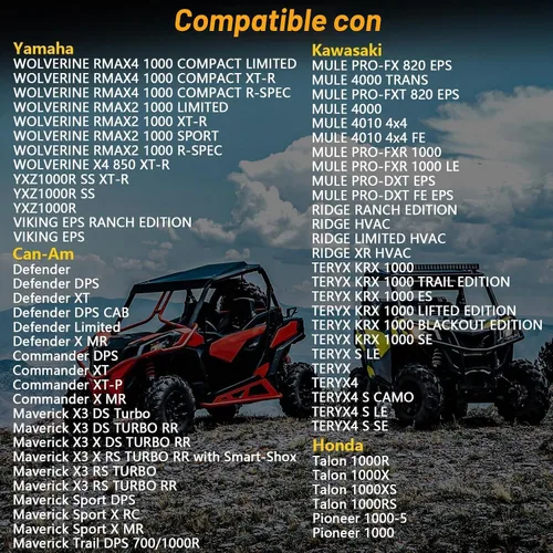 Vista 3 de EVRBUL Cubierta UTV de 126 pulgadas de largo x 69 pulgadas de ancho x 68 pulgadas de alto, impermeable, resistente, 420D, para exteriores