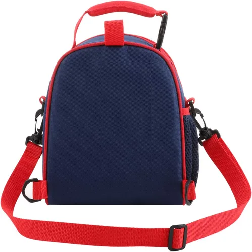 Vista 5 de Lonchera para niños con aislamiento térmico reutilizable para niños, con correa para el hombro, lonchera, bocadillos, 3D, bolsas de almuerzo