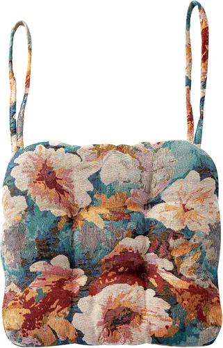 Vista 20 de vctops Cojines para silla de estilo rústico con estampado de pájaros y lazos Cojines para silla en forma de U suaves y cómodos Almohadillas
