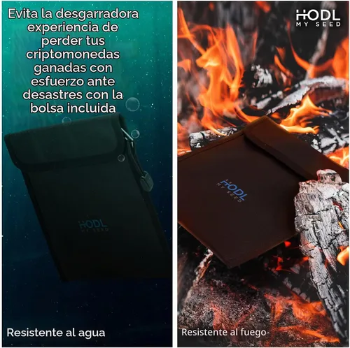 Vista 3 de Crypto Seed - Cuaderno de almacenamiento de frases para billeteras frías, color negro