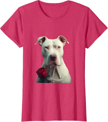 Vista 7 de Dogo Argentino Valentines Day Camiseta, Negro