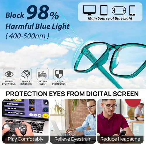 Vista 44 de Lightweight Reading Glasses Men Women Square Spring Hinges Readers 1.00 1.25 1.50 1.75 2.00 2.25 2.50 2.75 3.00
