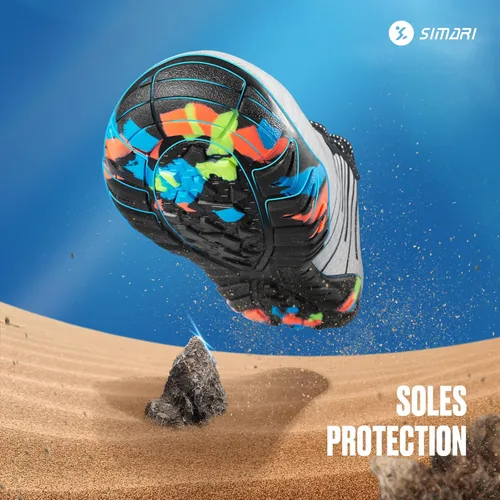 Vista 3 de Simari Zapatos de agua para mujer, hombre, natación, playa, piscina, deportes acuáticos, secado rápido, estilo descalzo, buceo, surf y caminar