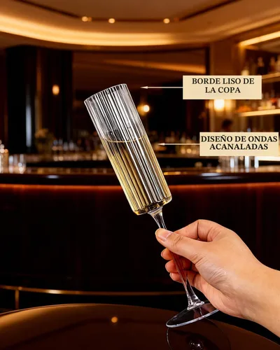 Vista 7 de Ciaell Paquete de 24 copas de champán de plástico – Copas de champán desechables acanaladas de 6 onzas – Copas de mimosa vintage transparentes