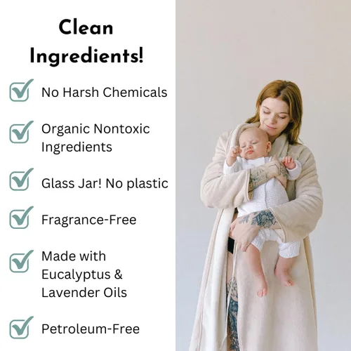 Vista 4 de Irene Organics Exfoliante orgánico para el pecho de vapor para bebés, hecho con ingredientes no tóxicos, bálsamo orgánico para aliviar la tos