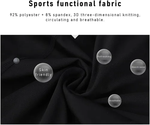 Vista 11 de Paquete de 2 pantalones de baloncesto para hombre con rodilleras 3/4 capri acolchadas, mallas de compresión deportivas, capa base atlética