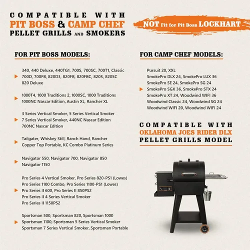 Vista 6 de Kit de piezas de repuesto para sonda de carne de temperatura e encendedor de varilla caliente para parrillas de pellets Pit Boss y ahumadores, con 2