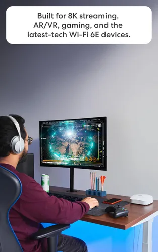 Vista 5 de Router wifi de malla Amazon eero Pro 6E con suscripción anual a eero Plus (renovación automática). Cobertura de hasta 2000 pies². Conecta >100