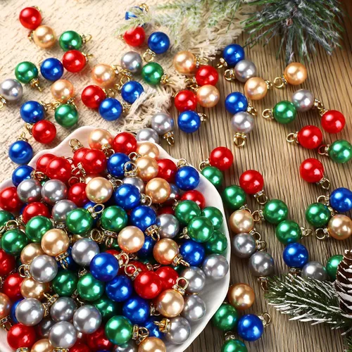 Vista 9 de Halloscume 200 mini adornos navideños de color elegante