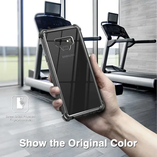 Vista 5 de Dexnor Funda para Galaxy Note 9 con protector de pantalla transparente de grado militar resistente 360 cuerpo completo protector a prueba de golpes
