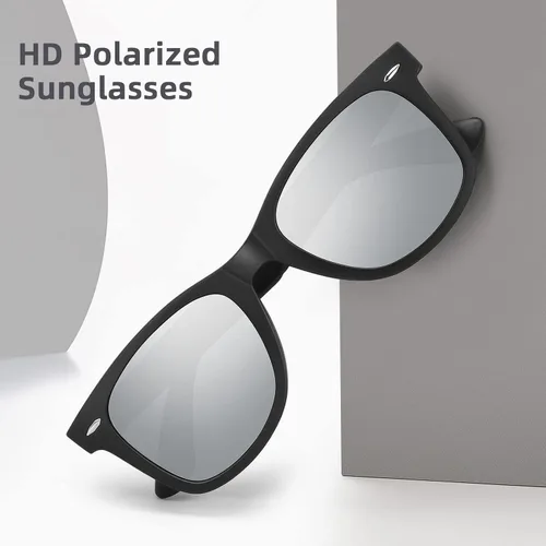 Vista 107 de MEETSUN Polarized Sunglasses for Women Men Classic Retro Square Frame Driving Sun Glasses UV Protection