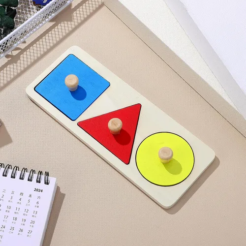Vista 8 de Rompecabezas de clavijas de madera con forma de madera Montessori, panel geométrico de madera, tablero de perilla de madera, rompecabezas