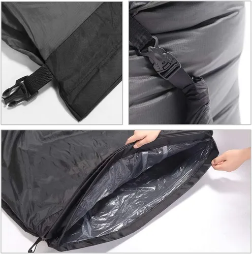 Vista 2 de Tumbona inflable silla de aire sofá cama perezoso sofá cama sofá estado durmiendo arena playa Lay Bag Sofá Negro