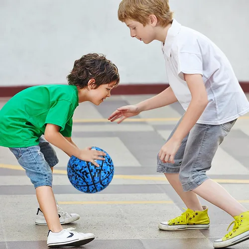 Vista 4 de Balón de baloncesto de goma oficial para interiores y exteriores, para hombres, tamaño 3/4/5/6/7 para niños, jóvenes, adolescentes, niños y niñas