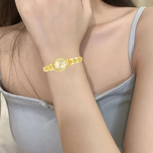 Vista 4 de Relojes de lujo para mujer con pequeña pulsera vintage elegante esfera ovalada reloj de cuarzo de moda