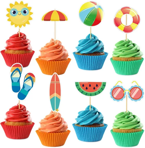 Vista 47 de 48 piezas de decoración de cupcakes de dinosaurio rugido dinosaurio decoración de pastel de cumpleaños para temática de dinosaurio, suministros