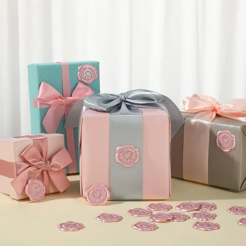 Vista 7 de Calcomanías de sello de cera, calcomanías en relieve de corazón para boda, matrimonio, compromiso, sobre, tarjeta de invitación, baby shower