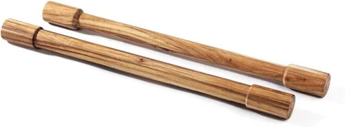 Vista 6 de Ironwood Gourmet Palos de amasar de madera de acacia, juego de 2 palos de amasar largos