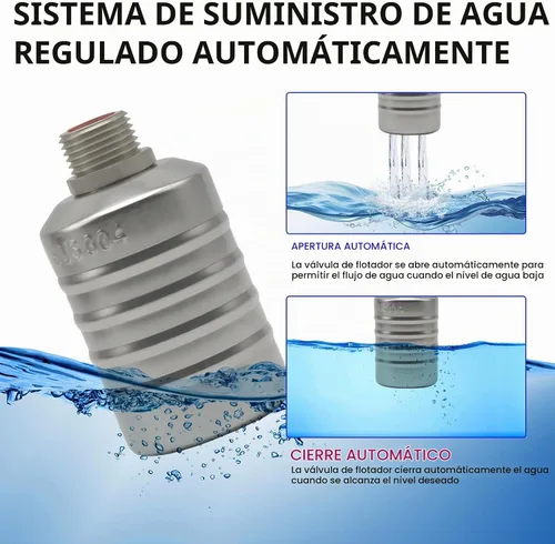 Vista 5 de HXH - Kit de válvula de flotador de agua de acero inoxidable NPT 304 de 1/2