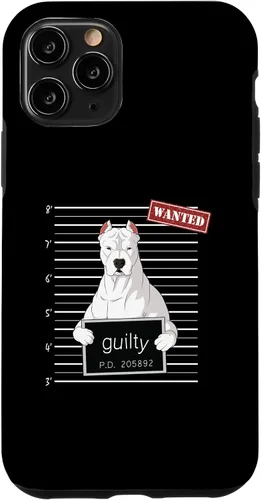 Vista 10 de iPhone 15 Dogo Argentino mug shot guilty dog Case