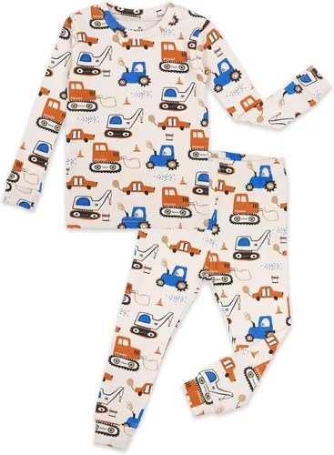 Vista 13 de moimoln Sibling Matching 6M-8Y Pijamas de algodón suave y cálido de modal con mangas largas de personaje, ajustados, para dormir todos los días