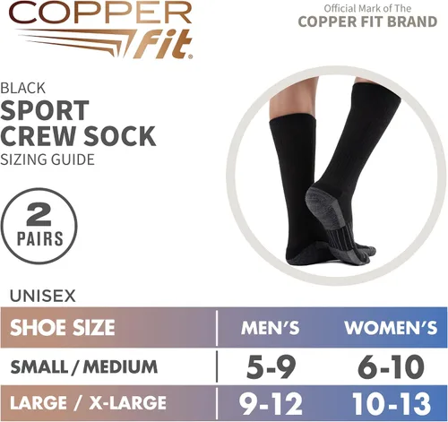 Vista 3 de Paquete de 2 pares de medias deportivas Copper Fit