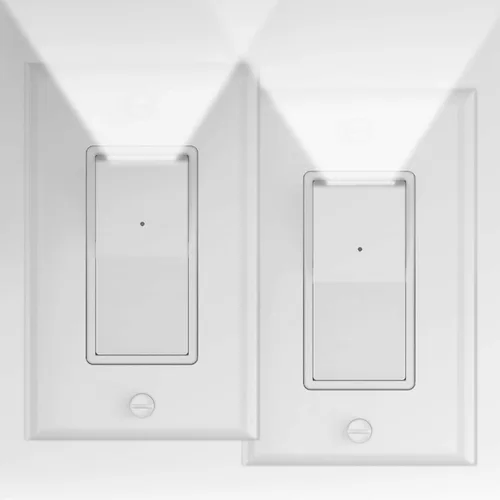Vista 9 de Paquete de 10 interruptores de luz SOZULAMP con luz nocturna LED de 15 amperios, 120/277 voltios, interruptor de pared de un solo polo, sensor