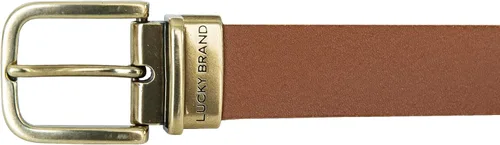 Vista 3 de Lucky Brand Women's Reversible Smooth Leather Belt with Old English Brass Harness Buckle