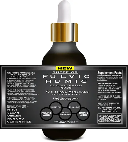 Vista 9 de Ácido fúlvico - Trace Minerals Plus Aceite de Orégano con Aceite de Semilla Negra Gotas Líquidas - Más Versátil que Cápsulas y Cápsulas Blandas