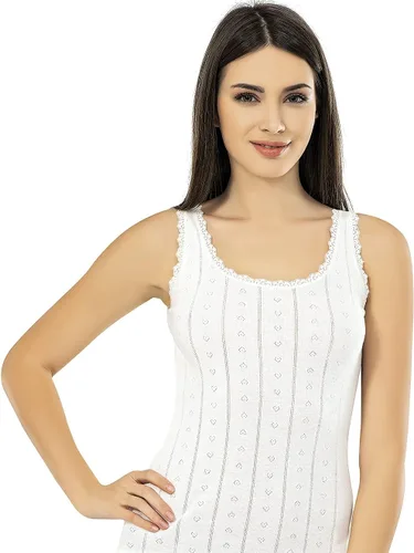 Vista 11 de VAVONNE Camiseta sin mangas tipo camisola para mujer, toda de algodón, aireada, suave y cómoda
